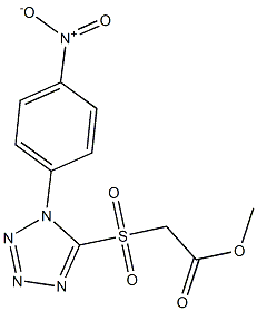 [1-(4-Nitrophenyl)-1H-tetrazol-5-yl]sulfonylacetic acid methyl ester 구조식 이미지