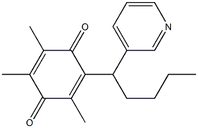 2-[1-(3-Pyridinyl)pentyl]-3,5,6-trimethyl-p-benzoquinone Structure