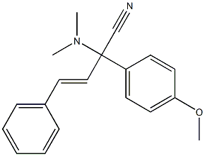 2-(4-Methoxyphenyl)-4-phenyl-2-dimethylamino-3-butenenitrile Structure