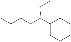 [S,(-)]-3-Cyclohexylheptane 구조식 이미지