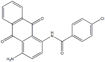 N-(4-Amino-9,10-dihydro-9,10-dioxoanthracene-1-yl)-4-chlorobenzamide 구조식 이미지