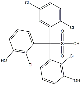 (2,5-Dichlorophenyl)bis(2-chloro-3-hydroxyphenyl)methanesulfonic acid Structure