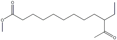 10-Ethyl-11-oxolauric acid methyl ester 구조식 이미지