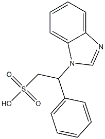 1-(1H-Benzimidazol-1-yl)-1-phenylethane-2-sulfonic acid 구조식 이미지