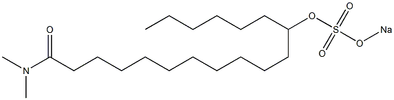 12-(Sodiosulfo)oxy-N,N-dimethyloctadecanamide 구조식 이미지