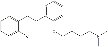 4-[2-[2-(2-Chlorophenyl)ethyl]phenoxy]-N,N-dimethylbutan-1-amine 구조식 이미지