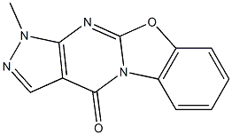 1-Methyl-1,2,4a,10-tetraaza-9-oxacyclopenta[b]fluoren-4(1H)-one 구조식 이미지