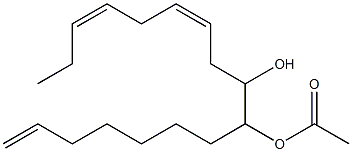 (11Z,14Z)-8-Acetoxy-1,11,14-heptadecatrien-9-ol 구조식 이미지