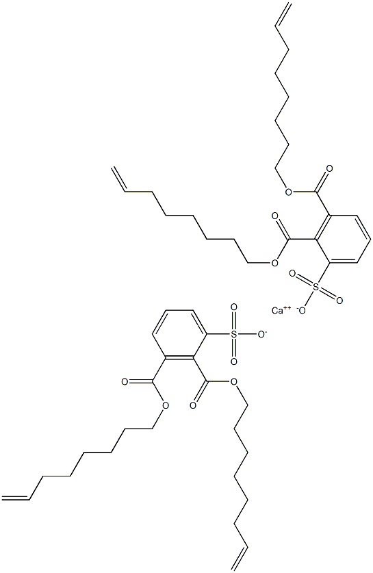 Bis[2,3-di(7-octenyloxycarbonyl)benzenesulfonic acid]calcium salt 구조식 이미지