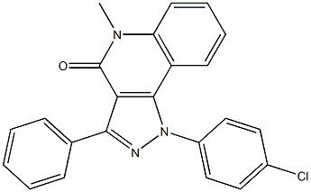 1-(4-Chlorophenyl)-3-phenyl-5-methyl-1H-pyrazolo[4,3-c]quinolin-4(5H)-one 구조식 이미지