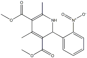 1,2-Dihydro-2-(2-nitrophenyl)-4,6-dimethylpyridine-3,5-dicarboxylic acid dimethyl ester Structure