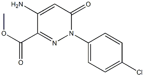 1,6-Dihydro-4-amino-6-oxo-1-(4-chlorophenyl)pyridazine-3-carboxylic acid methyl ester Structure