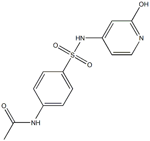 4-(Acetylamino)-N-(6-hydroxy-4-pyridinyl)benzenesulfonamide 구조식 이미지