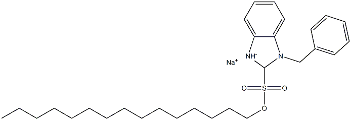 1-Benzyl-2,3-dihydro-2-pentadecyl-1H-benzimidazole-2-sulfonic acid sodium salt 구조식 이미지