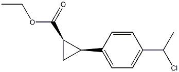 (1R,2S)-2-[4-(1-Chloroethyl)phenyl]cyclopropane-1-carboxylic acid ethyl ester 구조식 이미지