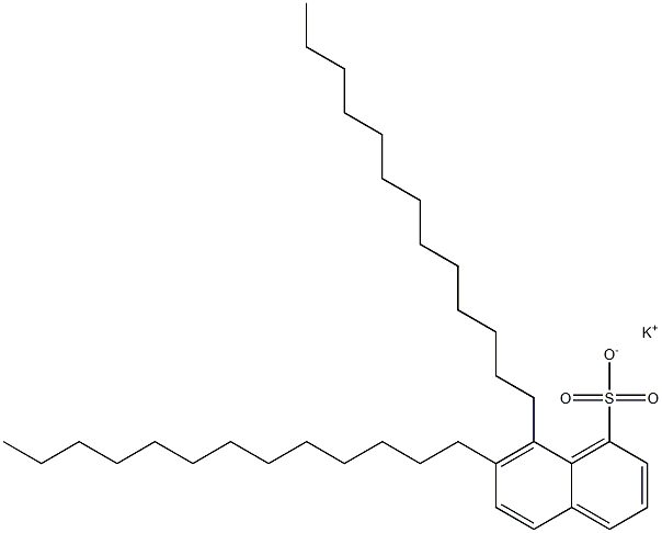 7,8-Ditridecyl-1-naphthalenesulfonic acid potassium salt 구조식 이미지