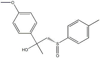 (R)-1-Methyl-1-(4-methoxyphenyl)-2-(4-methylphenylsulfinyl)ethanol 구조식 이미지