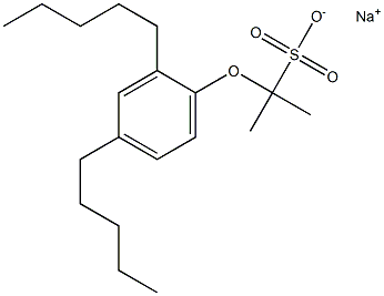 2-(2,4-Dipentylphenoxy)propane-2-sulfonic acid sodium salt Structure