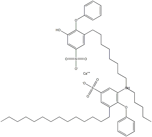 Bis(6-hydroxy-2-tetradecyl[oxybisbenzene]-4-sulfonic acid)calcium salt Structure