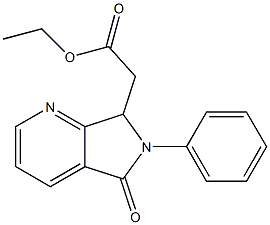 6-Phenyl-7-(2-ethoxy-2-oxoethyl)-6,7-dihydro-5H-pyrrolo[3,4-b]pyridin-5-one 구조식 이미지