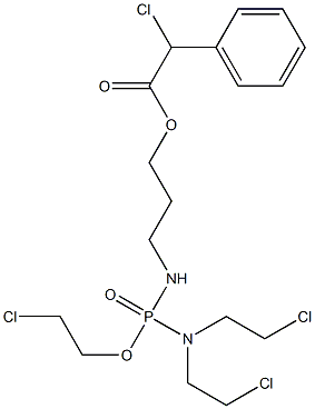 N,N-Bis(2-chloroethyl)-N'-[3-[(2-chloro-2-phenylacetyl)oxy]propyl]diamidophosphoric acid 2-chloroethyl ester 구조식 이미지