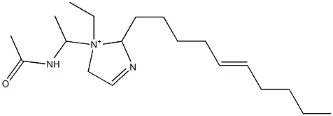 1-[1-(Acetylamino)ethyl]-2-(5-decenyl)-1-ethyl-3-imidazoline-1-ium 구조식 이미지
