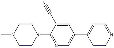 2-(4-Methylpiperazin-1-yl)-5-(4-pyridinyl)pyridine-3-carbonitrile 구조식 이미지