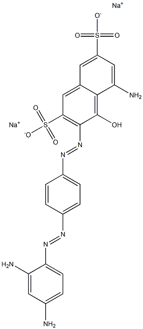 5-Amino-3-[p-(2,4-diaminophenylazo)phenylazo]-4-hydroxy-2,7-naphthalenedisulfonic acid disodium salt 구조식 이미지