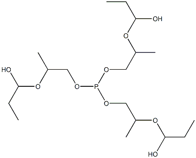 Phosphorous acid tris[2-(1-hydroxypropoxy)-2-methylethyl] ester 구조식 이미지