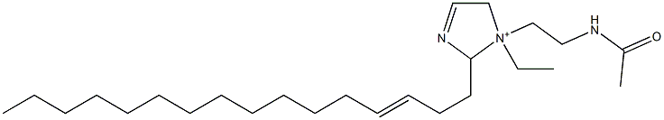 1-[2-(Acetylamino)ethyl]-1-ethyl-2-(3-hexadecenyl)-3-imidazoline-1-ium 구조식 이미지