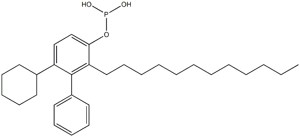 Phosphorous acid cyclohexylphenyl(2-dodecylphenyl) ester 구조식 이미지