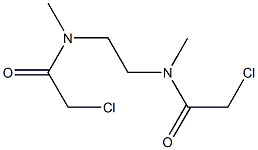 N,N'-(1,2-Ethanediyl)bis(N-methyl-2-chloroacetamide) 구조식 이미지