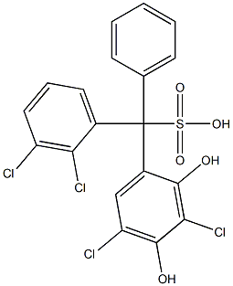 (2,3-Dichlorophenyl)(3,5-dichloro-2,4-dihydroxyphenyl)phenylmethanesulfonic acid Structure