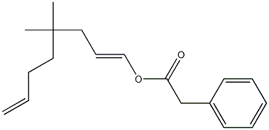 Phenylacetic acid 4,4-dimethyl-1,7-octadienyl ester Structure