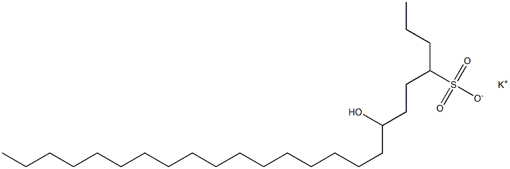 7-Hydroxytetracosane-4-sulfonic acid potassium salt 구조식 이미지