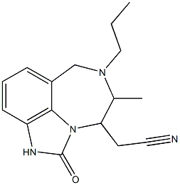 4,5,6,7-Tetrahydro-1-cyanomethyl-5-methyl-6-propylimidazo[4,5,1-jk][1,4]benzodiazepin-2(1H)-one 구조식 이미지