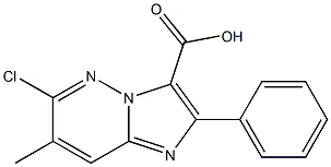 6-Chloro-7-methyl-2-phenylimidazo[1,2-b]pyridazine-3-carboxylic acid 구조식 이미지