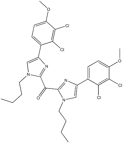 (2,3-Dichloro-4-methoxyphenyl)(1-butyl-1H-imidazol-2-yl) ketone 구조식 이미지