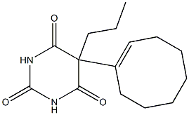 5-(1-Cycloocten-1-yl)-5-propylbarbituric acid Structure