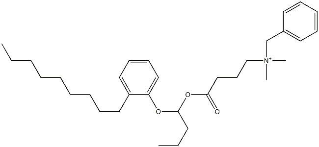 N,N-Dimethyl-N-benzyl-N-[3-[[1-(2-nonylphenyloxy)butyl]oxycarbonyl]propyl]aminium 구조식 이미지