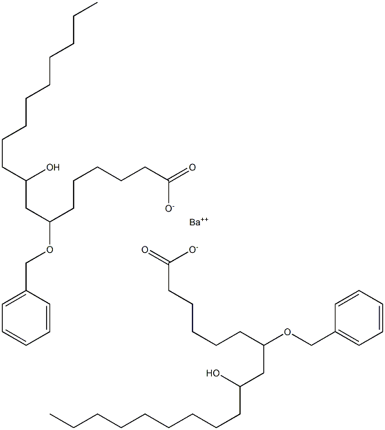 Bis(7-benzyloxy-9-hydroxystearic acid)barium salt 구조식 이미지