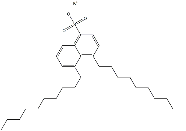 4,5-Didecyl-1-naphthalenesulfonic acid potassium salt Structure