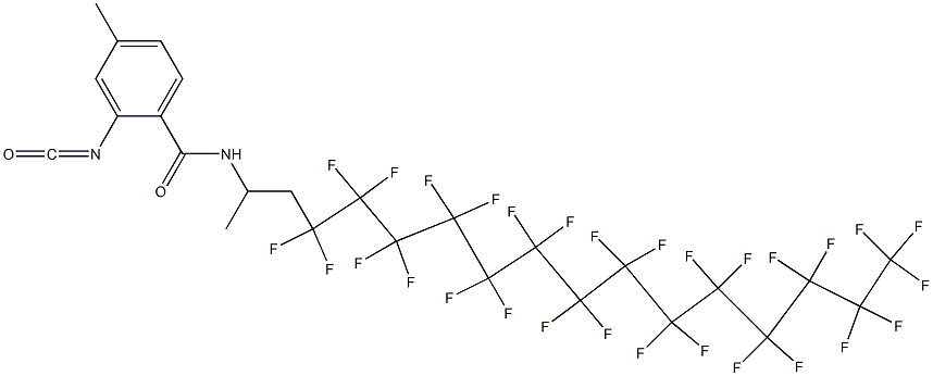 2-Isocyanato-4-methyl-N-[2-(nonacosafluorotetradecyl)-1-methylethyl]benzamide Structure