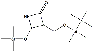 3-[1-(tert-Butyldimethylsiloxy)ethyl]-4-(trimethylsiloxy)azetidin-2-one 구조식 이미지