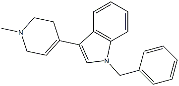 1-Benzyl-3-[(1-methyl-1,2,3,6-tetrahydropyridin)-4-yl]-1H-indole 구조식 이미지