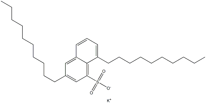 3,8-Didecyl-1-naphthalenesulfonic acid potassium salt 구조식 이미지