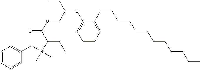 N,N-Dimethyl-N-benzyl-N-[1-[[2-(2-dodecylphenyloxy)butyl]oxycarbonyl]propyl]aminium 구조식 이미지