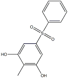 3,5-Dihydroxy-4-methyl[sulfonylbisbenzene] Structure
