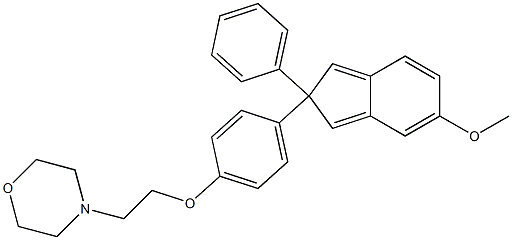 4-[2-[4-(6-Methoxy-2-phenyl-2H-inden-2-yl)phenoxy]ethyl]morpholine Structure