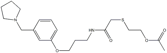 N-[3-[3-[(Pyrrolidin-1-yl)methyl]phenoxy]propyl]-2-[[2-(acetyloxy)ethyl]thio]acetamide Structure